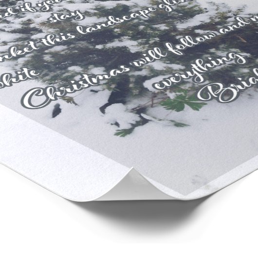 Kerst Gedicht Print, Waarde Poster Papier (Matte) (Hoek)