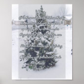 Kerst Gedicht Print, Waarde Poster Papier (Matte) (Voorkant)