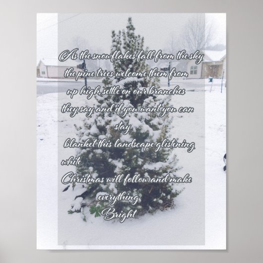 Kerst Gedicht Print, Waarde Poster Papier (Matte) (Voorkant)