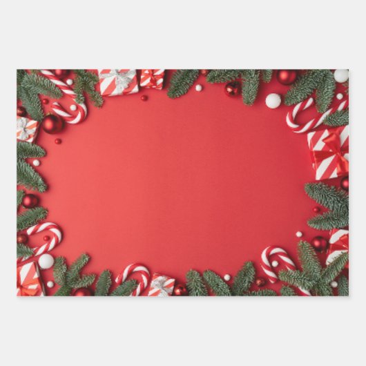 Kerst Gedrukte inpakpapier vellen (Voorkant)