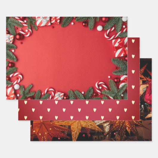 Kerst Gedrukte inpakpapier vellen (Set)