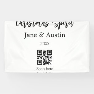 Kerst Geest bruiloft paar naam QR scandatum Spandoek