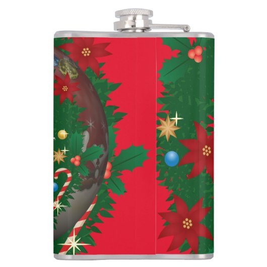 Kerst Geest Vakantie Leuk Feest Heupfles (Achterkant)