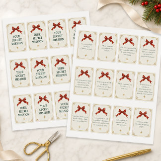 Kerst Geheim Missie Kaarten Familie Partijspel