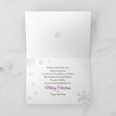 Kerst, Geheime vriend, Paarse Ornamenten/SnowFlake Kaart (Binnen)