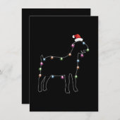 Kerst Geit Kerstmis Kleur Led Licht Xmas Geit Kaart (Voorkant / Achterkant)
