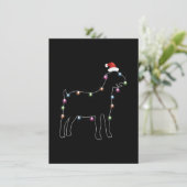 Kerst Geit Kerstmis Kleur Led Licht Xmas Geit Kaart (Staand voorkant)