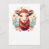 Kerst geitenkunst briefkaart (Voorkant)
