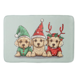 Kerst Gele Labrador Retriever Honden Badmat