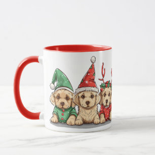 Kerst Gele Labrador Retriever Honden Mok