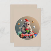 Kerst Geloof de Sasquatch Bigfoot Bedankkaart (Voorkant / Achterkant)