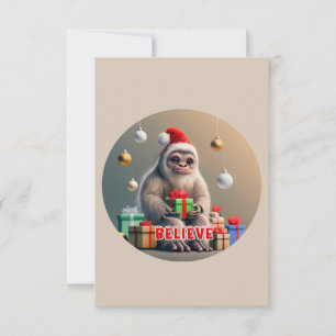 Kerst Geloof de Sasquatch Bigfoot Bedankkaart
