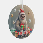Kerst Geloof de Sasquatch Bigfoot Glas Ornament (Voorkant Rechts)