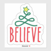 Kerst "Geloof" Doorzichtige Sticker (Vel)