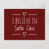 Kerst 'Geloof in citaat van de kerstman Feestdagenkaart (Voorkant)