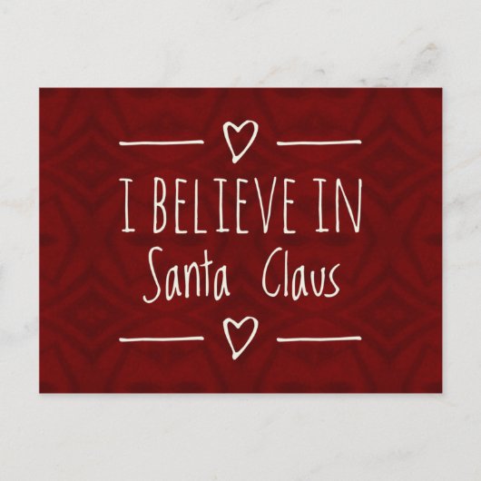 Kerst 'Geloof in citaat van de kerstman Feestdagenkaart (Voorkant)