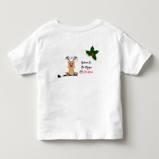 kerst geloof in de magie van kerst kinder shirts (Achterkant)