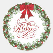 Kerst Geloof Ronde Sticker (Voorkant)