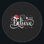 Kerst Geloof Santa Claus Grappige Familie Matchin Ronde Sticker<br><div class="desc">Kerst Geloof Sinterklaas Grappig Familie Matching Kinder</div>