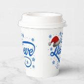 Kerst Geloof Sinterklaas - Santa Hat Blauw Papieren Bekers (Rechts)