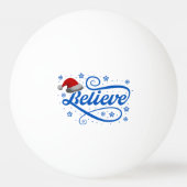 Kerst Geloof Sinterklaas - Santa Hat Blauw Pingpongbal (Achterkant)