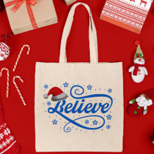 Kerst Geloof Sinterklaas - Santa Hat Blauw Tote Bag