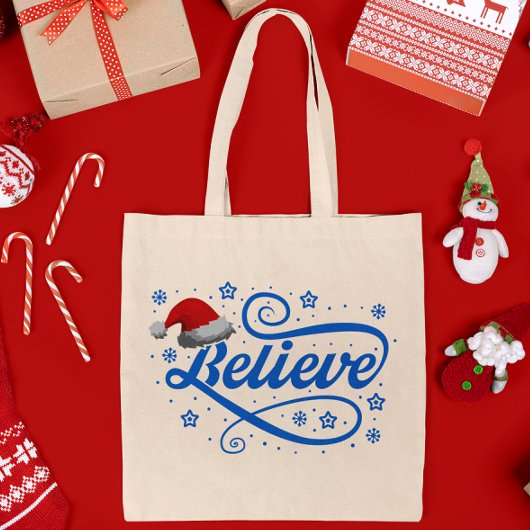 Kerst Geloof Sinterklaas - Santa Hat Blauw Tote Bag