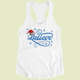 Kerst Geloof Sinterklaas - Santa Hat Wit Tanktop