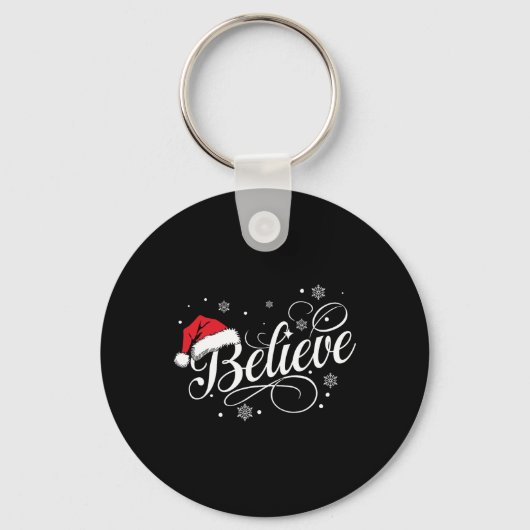 Kerst gelooft in Santa Clause Family Matching Sleutelhanger (Voorkant)