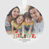 Kerst GELOVEN 2 foto's Ornament (voorkant)