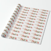 Kerst GELOVEN Schattigee Santa Typografie Cadeaupapier (Uitgerold)