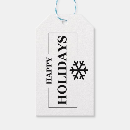 Kerst Gelukkig Feest Maatwerk Geschenk Prettig Ker Cadeaulabel (Voorkant)