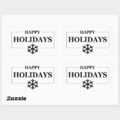 Kerst Gelukkig Feest Maatwerk Geschenk Prettig Ker Rechthoekige Sticker (Vel)