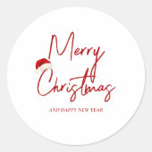 Kerst Gelukkig Nieuwjaar Sticker (Voorkant)