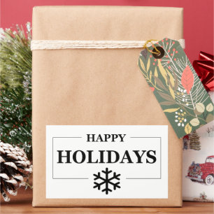 Kerst Gelukkig Vakantie Aangepast Geschenk Prettig Rechthoekige Sticker