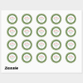 Kerst "Gemaakt met liefde" Kerstcadeau Sticker (Vel)