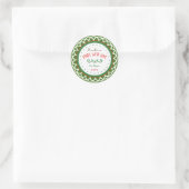 Kerst "Gemaakt met liefde" Kerstcadeau Sticker (Tas)