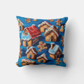 Kerst gember Cookies Houses Trees Vakantie deco Kussen (Voorkant)