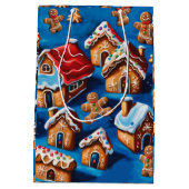 Kerst gember Cookies Houses Trees Vakantie deco Medium Cadeauzakje (Achterkant)