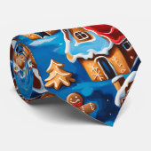 Kerst gember Cookies Houses Trees Vakantie deco Stropdas (Opgerold)