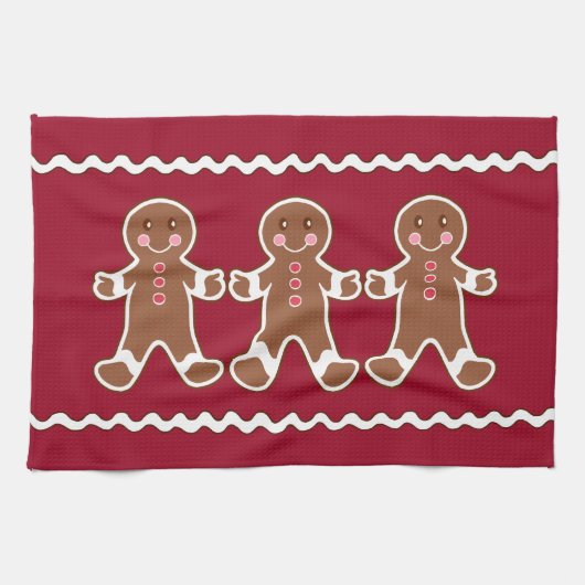 Kerst- Gemberkoek Jongens Keukenhanddoek  (Horizontaal)