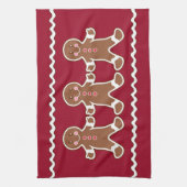 Kerst- Gemberkoek Jongens Keukenhanddoek  (Verticaal)