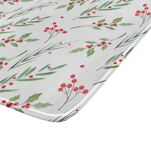 Kerst gemengd Botanisch Patroon snijvlak Snijplank (Hoek)