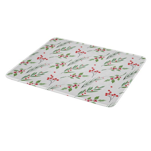 Kerst gemengd Botanisch Patroon snijvlak Snijplank (Hoek)