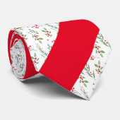 Kerst gemengd Botanisch Patroon Stropdas (Opgerold)