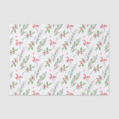 Kerst gemengd botanisch patroon tissuepapier (Voorkant)