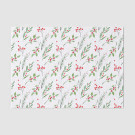 Kerst gemengd botanisch patroon tissuepapier