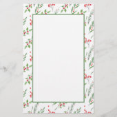 Kerst, gemengd met botanische patroonbakkerij briefpapier (Voorkant)