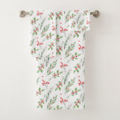 Kerst Gemengde Botanische Patroon Badhanddoek Set Bad Handdoek (Insitu)