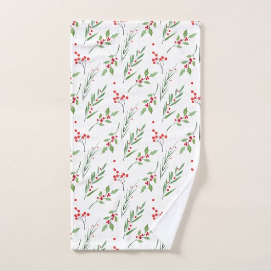 Kerst Gemengde Botanische Patroon Badhanddoek Set Bad Handdoek (Handdoek)